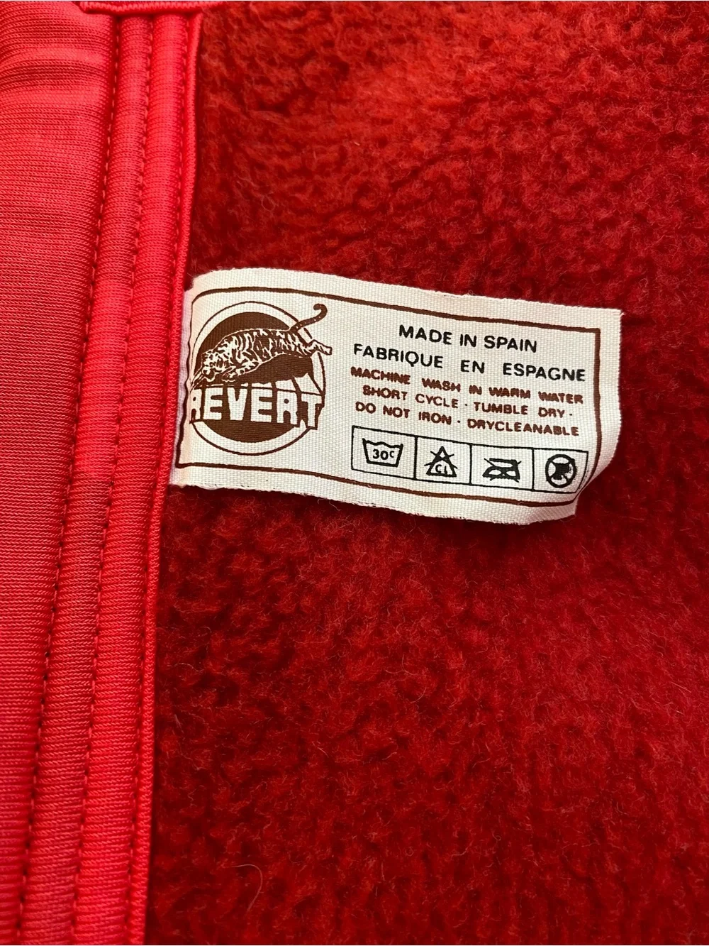 Vintage Revert Spain Red Reversible Geometric Fleece Throw Blanket
